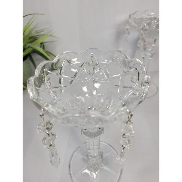Vintage Czech Royal Galley Crystal Candle Holders Prisms, Single Candlestick - Picture 5 of 6